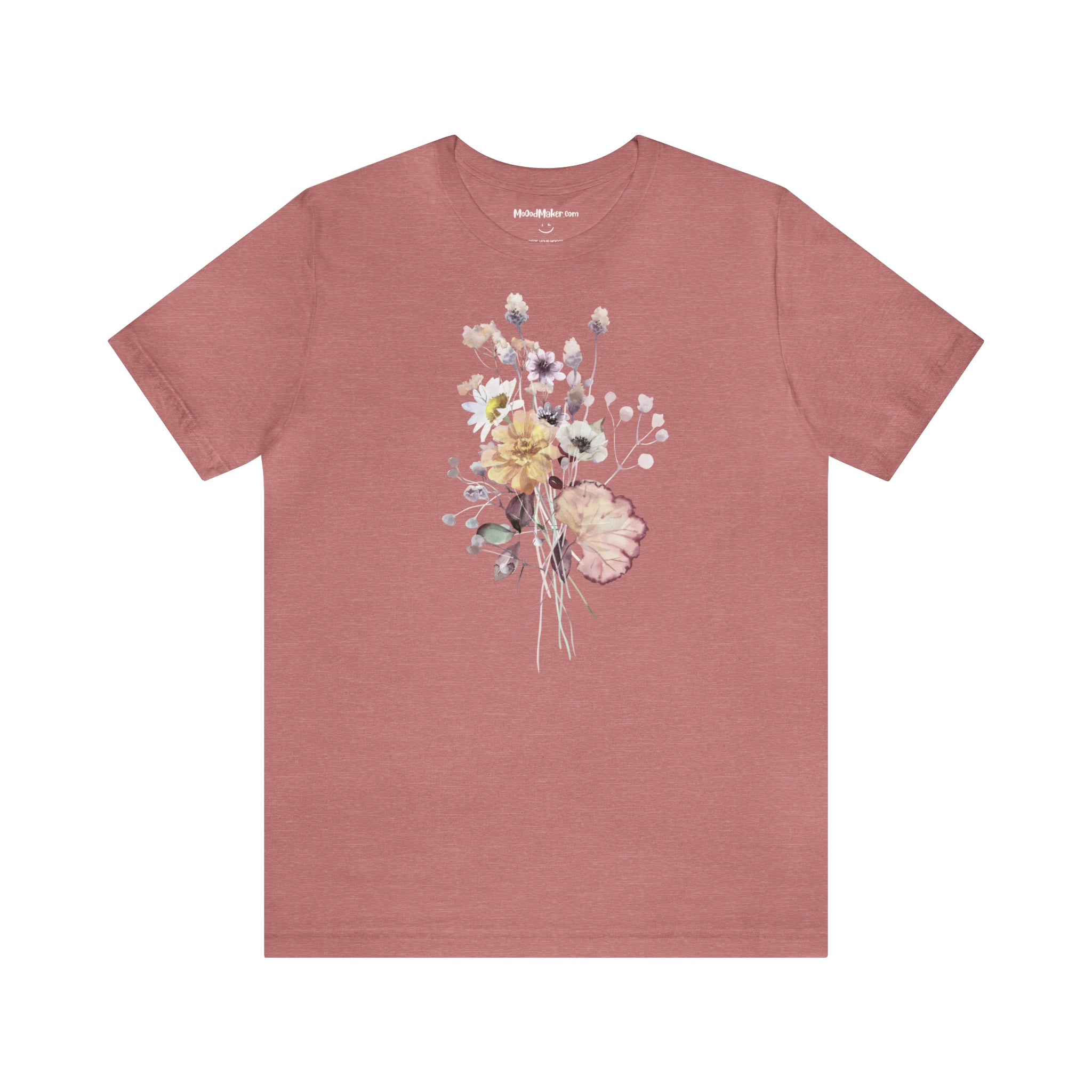 MoOodMaker T-shirt Imprimé | FLOWER POWER rose chiné