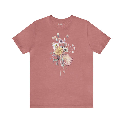 MoOodMaker T-shirt Imprimé | FLOWER POWER rose chiné