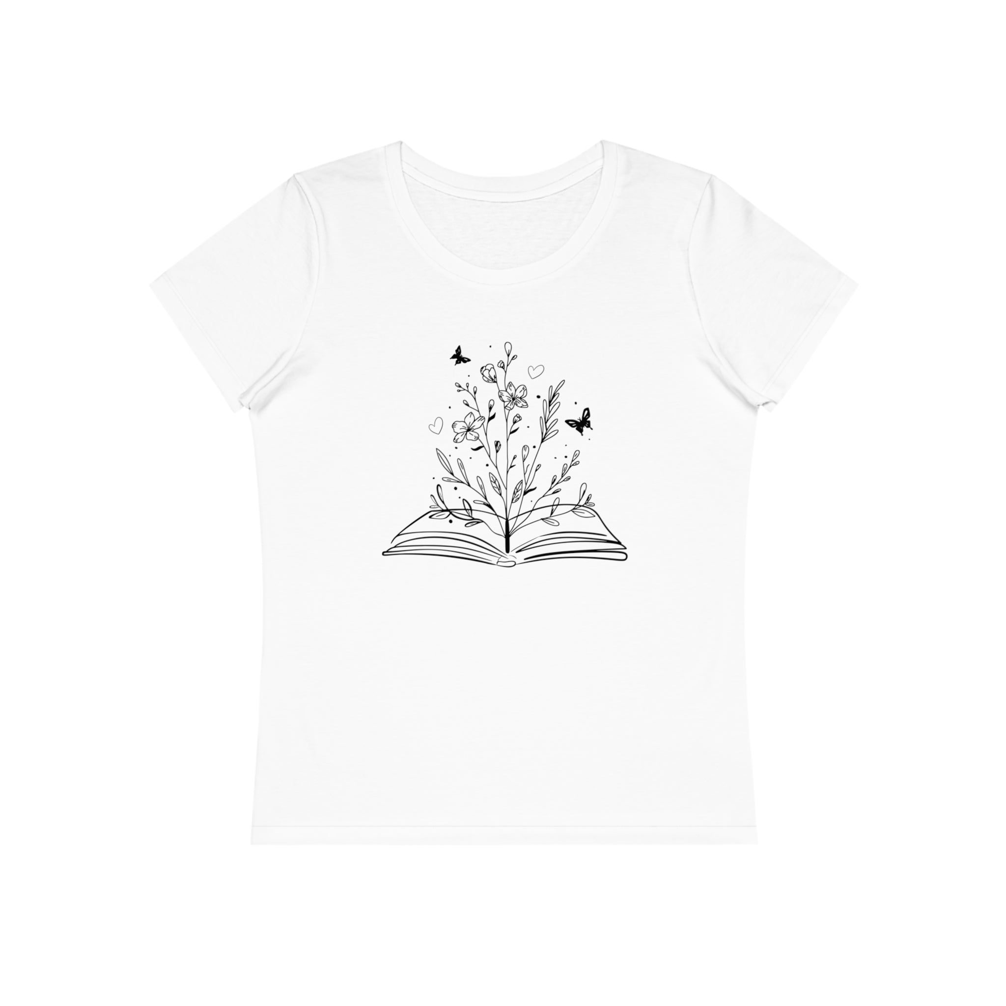 40.2 T-shirt Bio Femme Livre Fleurs & Papillons