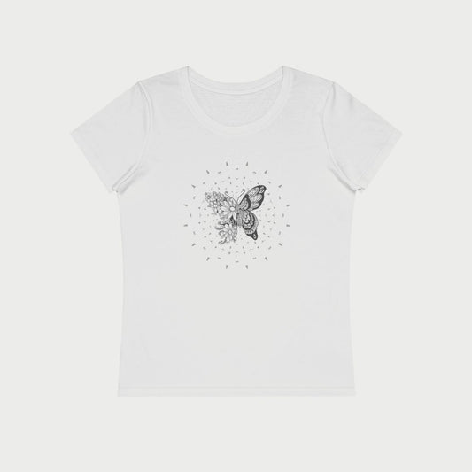 49.2 T-shirt Bio Femme Mandala Papillon | MYSTIC