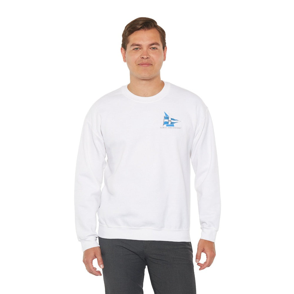 Pull Sweatshirt CVL blanc homme Club de Voile Lausanne MoOodMaker Merchandising