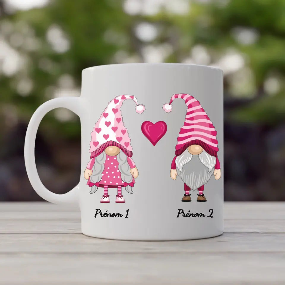 Mug Saint Valentin Gnomes | Tasse Personnalisée