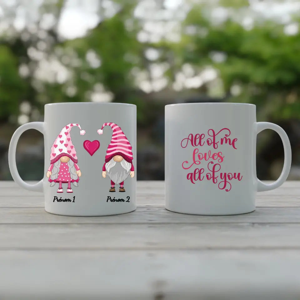 Mug Saint Valentin Gnomes | Tasse Personnalisée