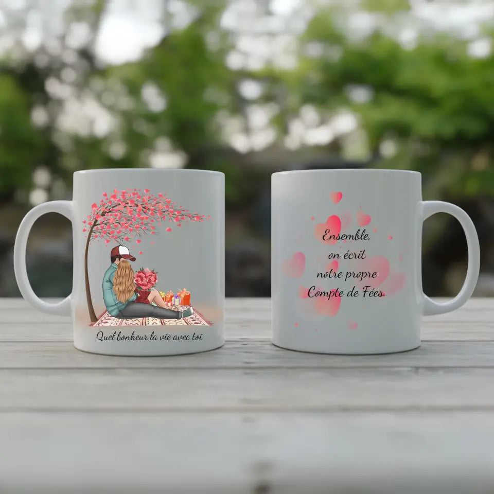 Mug Couple Saint Valentin | Tasse Personnalisée