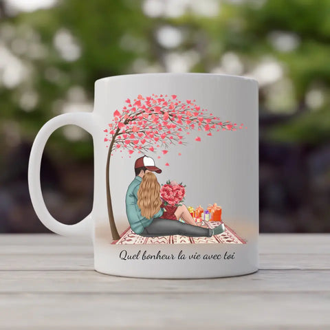 Mug Couple Saint Valentin | Tasse Personnalisée