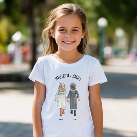 T-shirt Enfant Meilleures Amies | T-shirt Personnalisé