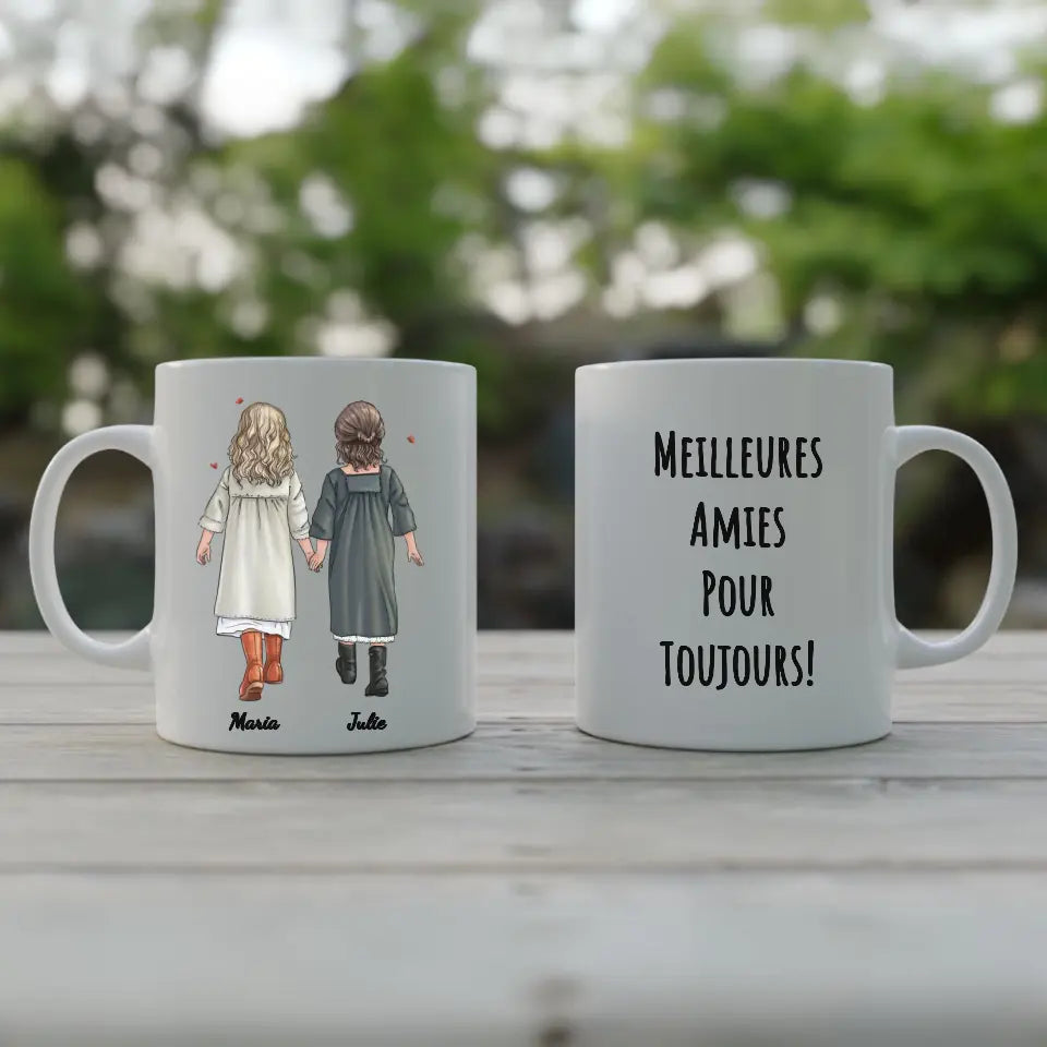 Mug Meilleures Amies Vintage | Tasse Personnalisée