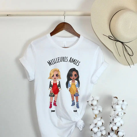 T-shirt Meilleures Amies Hiver | Personnalisé