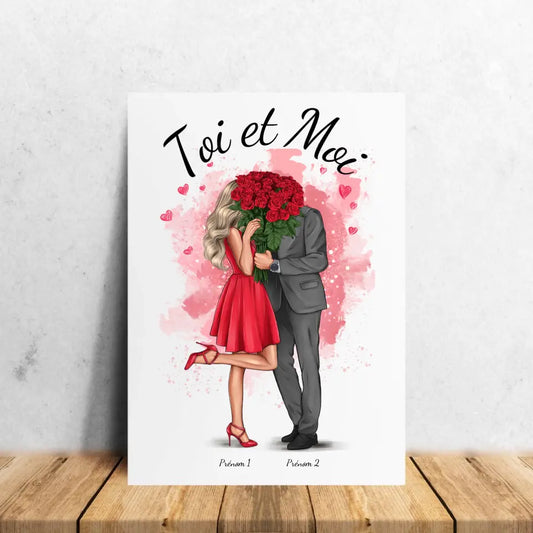 Poster Toi et Moi Saint Valentin | Personnalisé