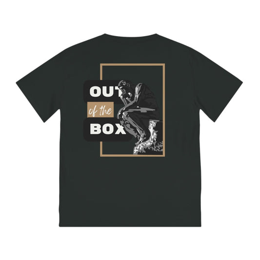 Vue de dos du T-shirt noir 'Out Of The Box' en coton bio pour homme de la Collection PASSIONATE.