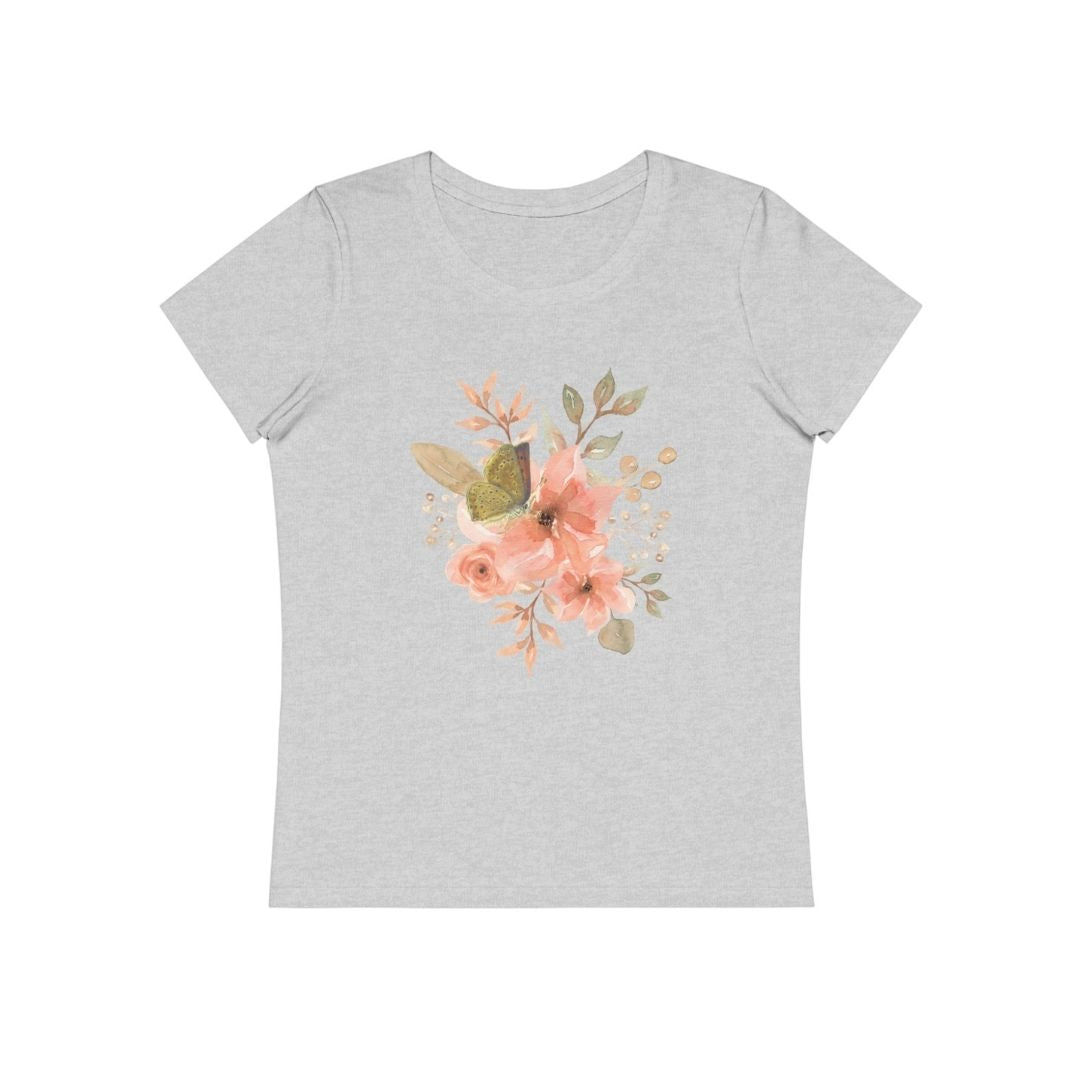 FP 02.2 T-shirt Bio Femme Fleurs & Papillon | FLOWER POWER