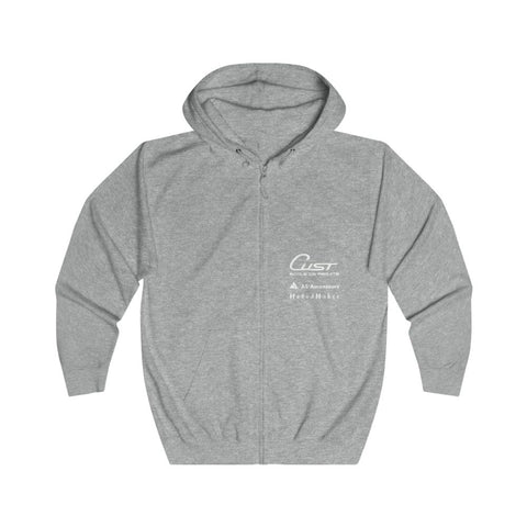 Jaquette Zip-Hoodie gris chiné face | Boutique CUST