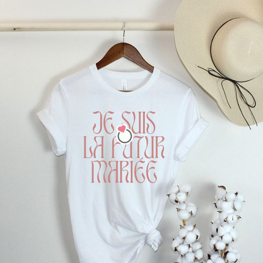 Tshirt EVJF Je Suis La Future Mariée t-shirt blanc MoOodMaker 