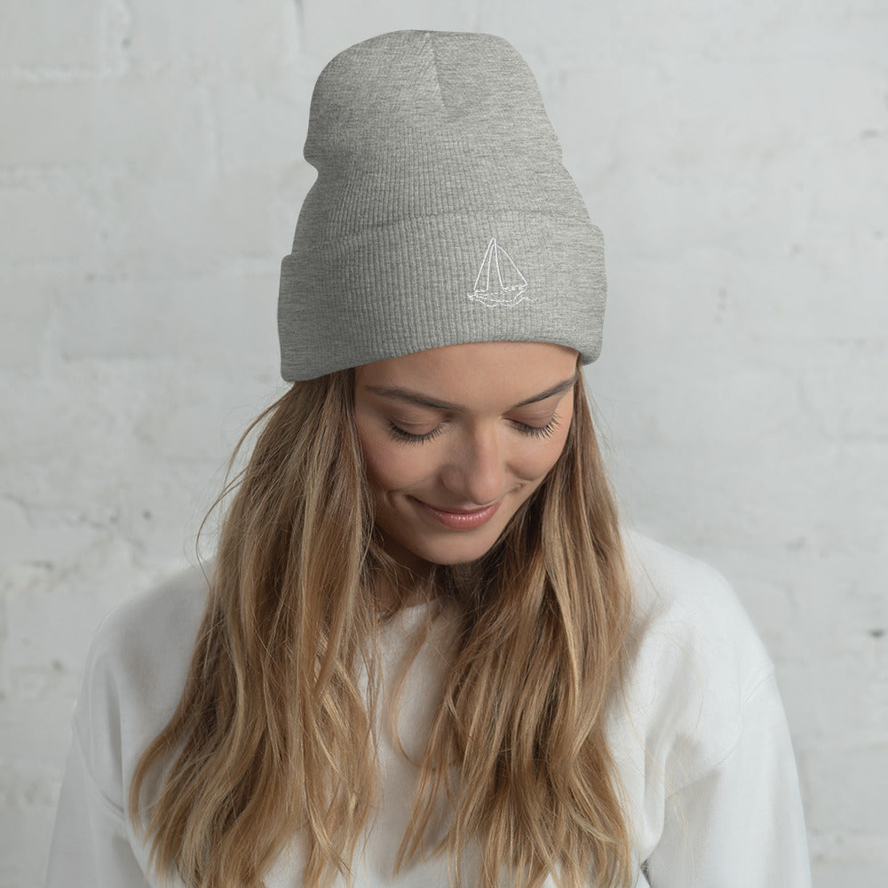 Bonnet d'Hiver Brodé Unisexe | Voilier PASSIONATE