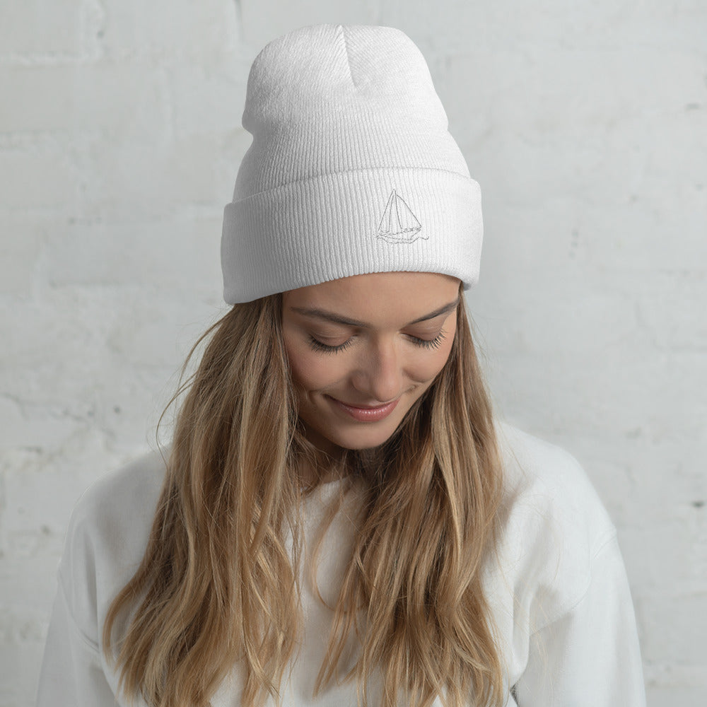 Bonnet d'Hiver Brodé Unisexe | Voilier PASSIONATE