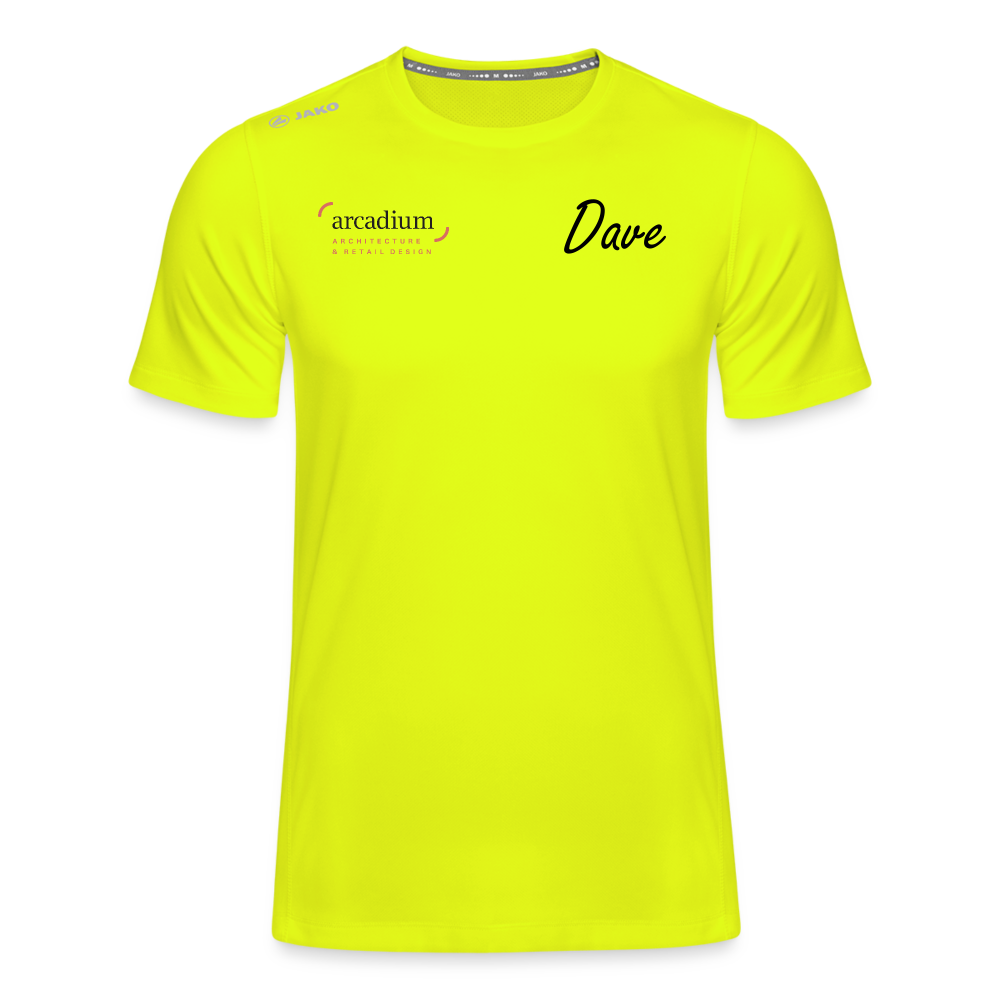 T-shirt Personnalisé MoOodMaker T-shirt Run 2.0 Homme | Dave - jaune néon