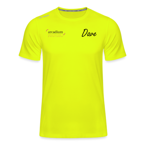 T-shirt Personnalisé MoOodMaker T-shirt Run 2.0 Homme | Dave - jaune néon