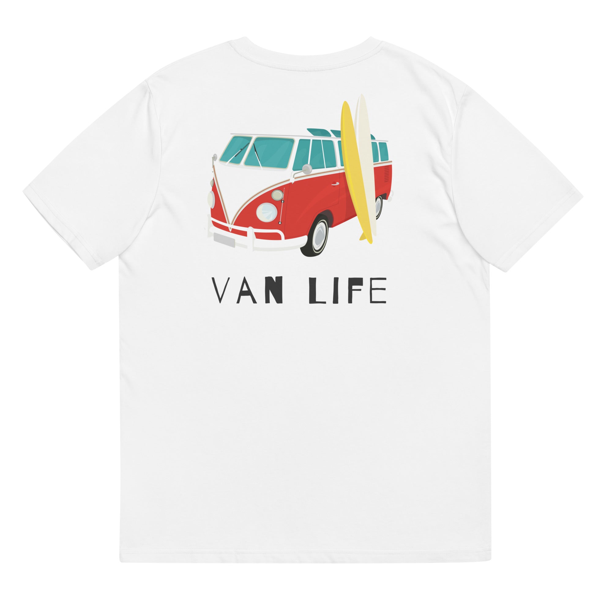 T-shirt Van Life Bus VW Unisexe Bio VL 01.4 sV Blanc