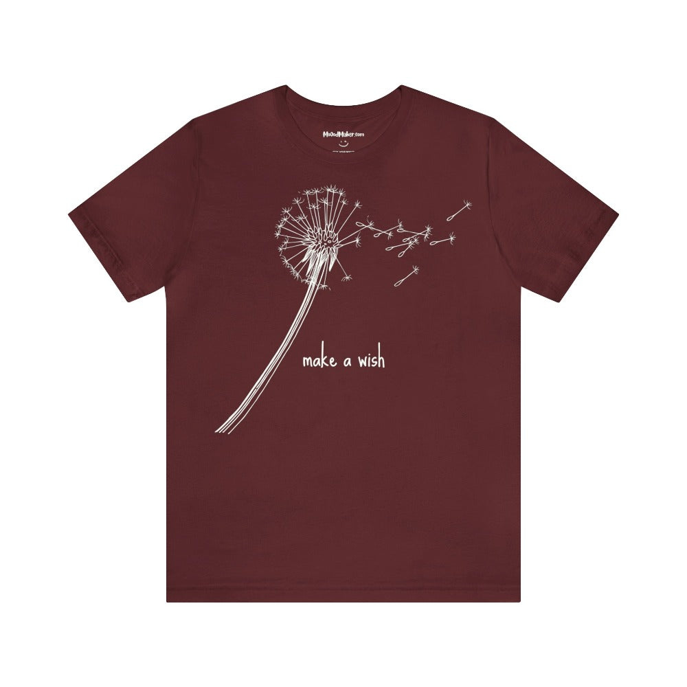 MoOodMaker T-Shirt Make A Wish 34 FEEL GOOD bordeaux