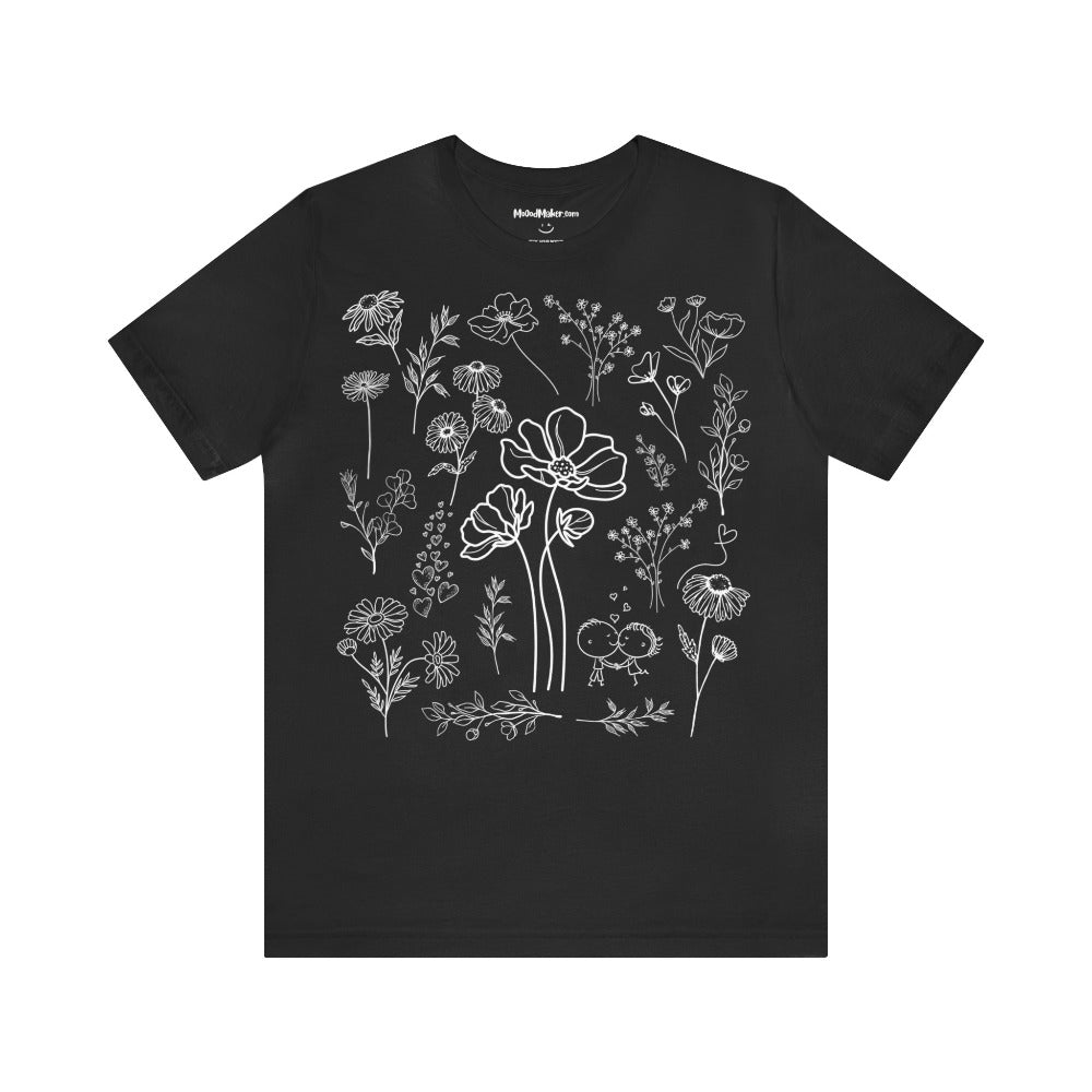 T-Shirt MoOodMaker La Prairie Amoureuse | LINE DRAWING noir